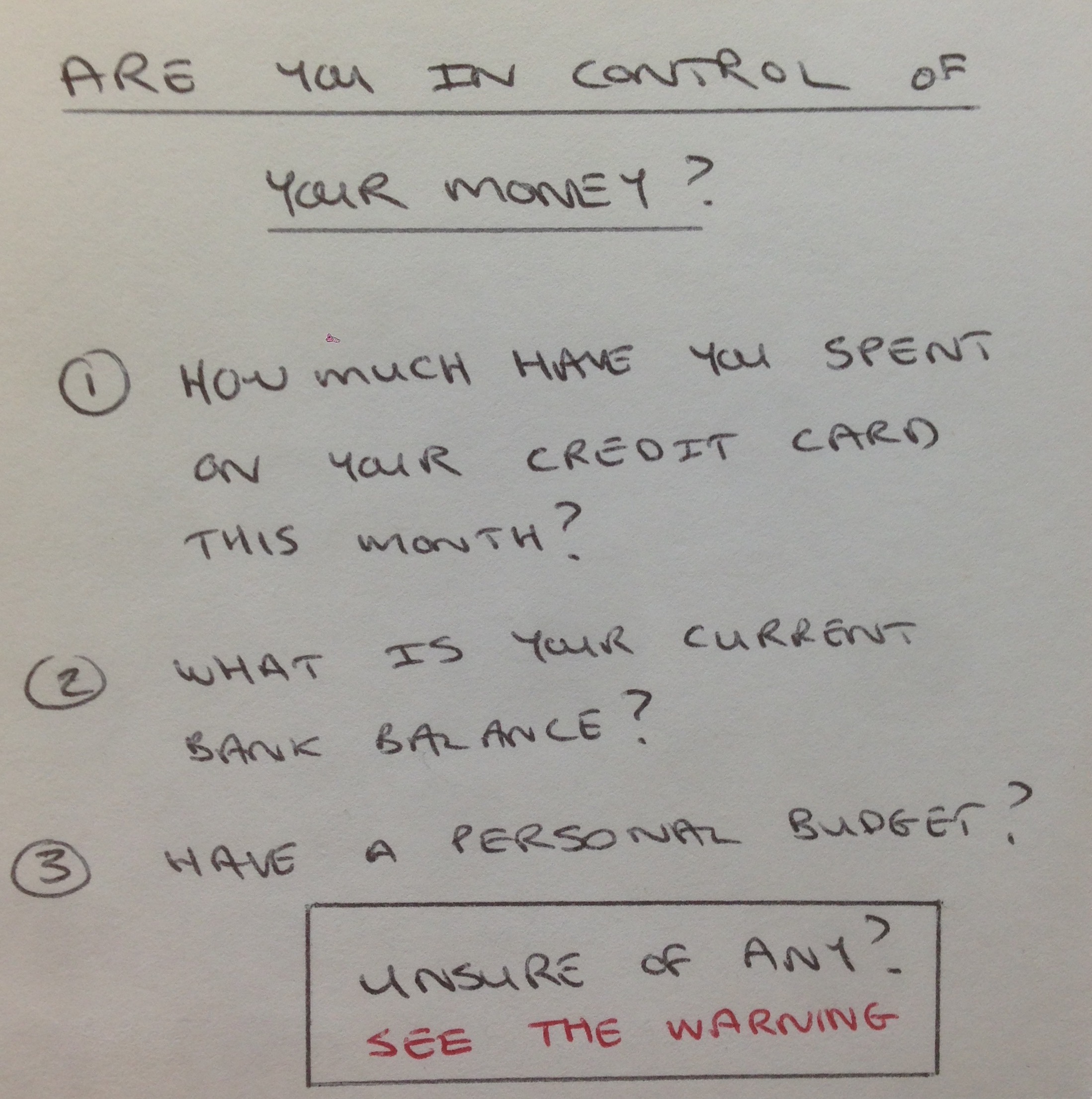 Are you in control of your money?