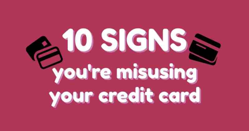 Warning signs of credit card overuse